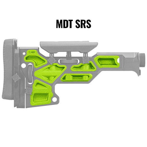 MDT Rubber Dampeners reduce vibrations for improved accuracy and faster settling. Easy installation without tools enhances your shooting experience!